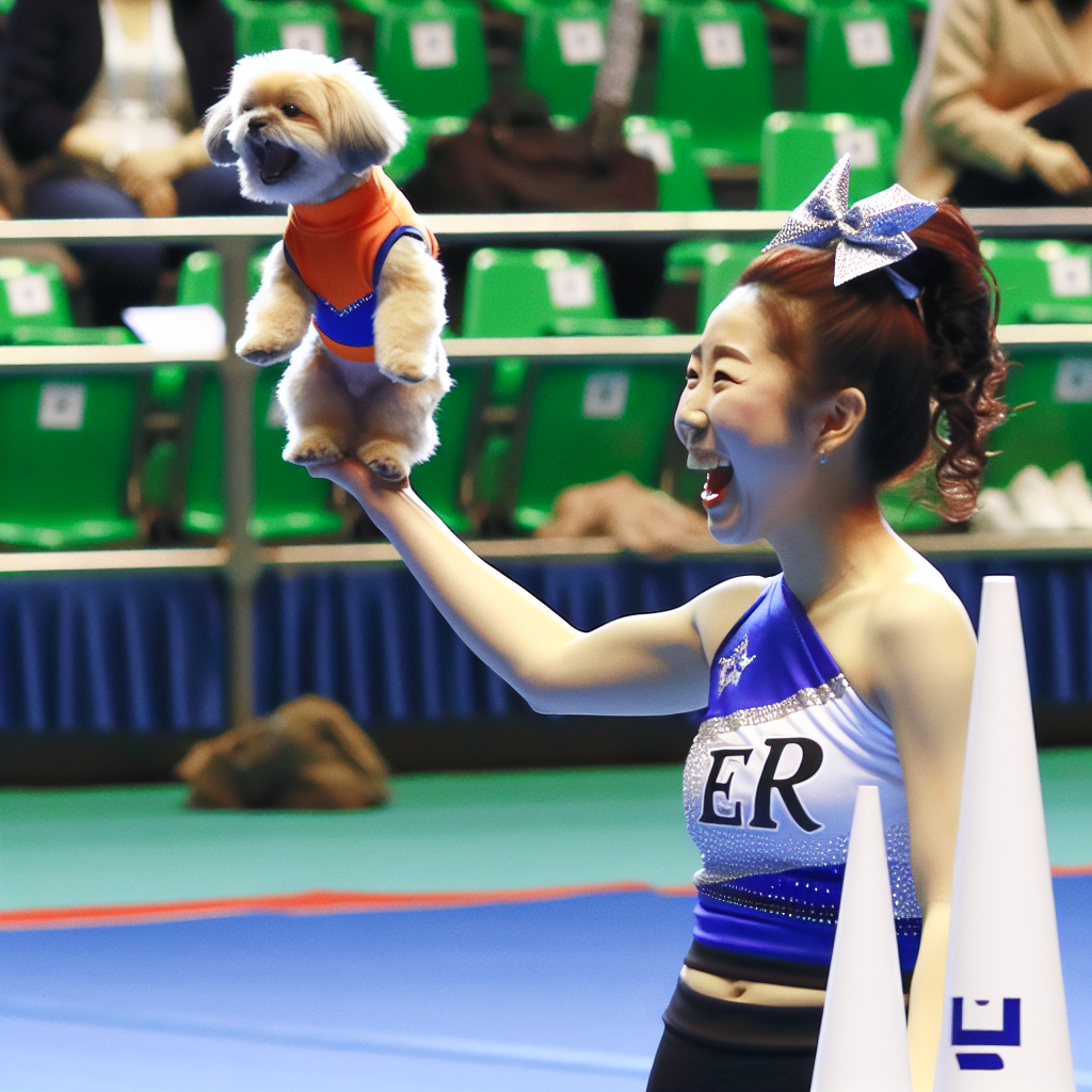 “안유진 선수, 강아지와 함께 시축 응원 받아”