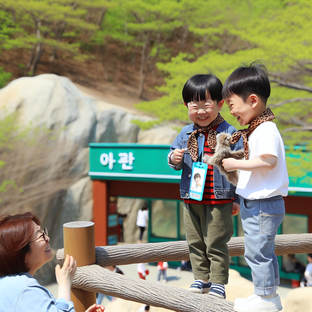 “동물원에서 새 친구를 만난 아이브 레이의 즐거운 하루”